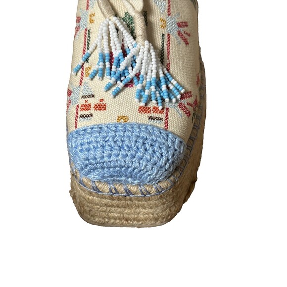 NWT Farm Rio Size 11 Paradise Bead Embellish Espadrille Platform $260 NEW - Picture 11 of 14